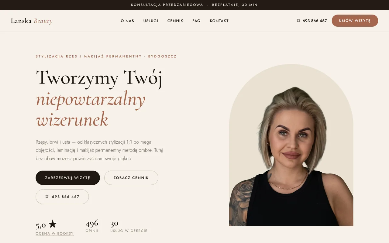 Strona główna Lanska Beauty — stylizacja rzęs i makijaż permanentny w Bydgoszczy