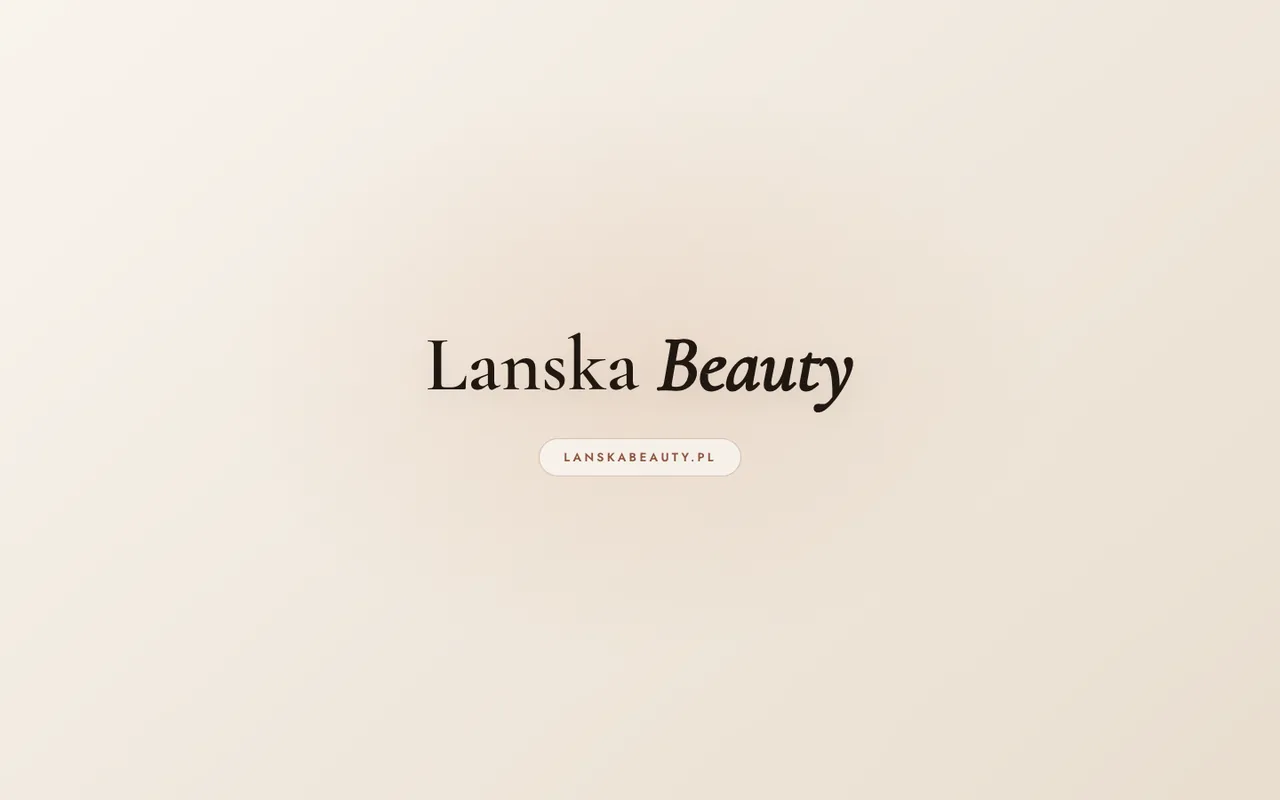 Lanska Beauty — logo i strona internetowa studia stylizacji rzęs od Bizumi