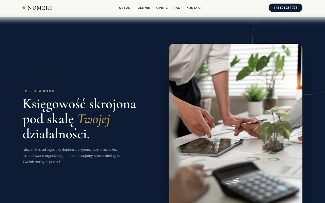 Księgowość dla małych firm, JDG, spółek oraz fundacji i NGO — NUMERI